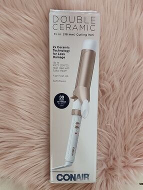 Brand New CONAIR DOUBLE CERAMIC CURLING IRON-1 1/2"